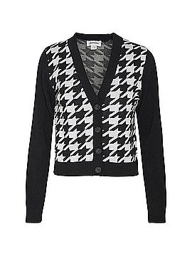 Monki Black &amp; White Houndstooth Button Cardigan Cardigan (view 1)