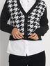 Monki Houndstooth Black White Cardigan Size XXS - photo 3