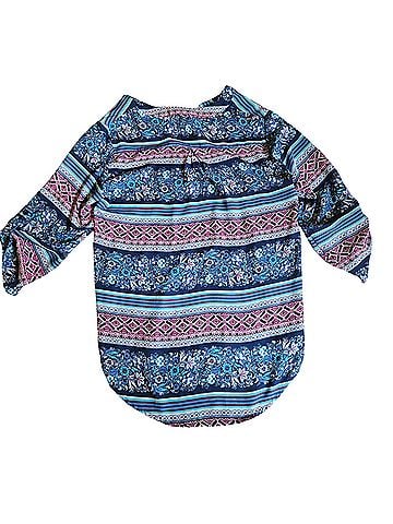 Pink Republic Floral Striped V-neck Blouse (view 2)