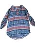 Pink Republic Floral Stripes Aztec Or Tribal Print Tropical Multi Color Blouse Size XS - photo 1