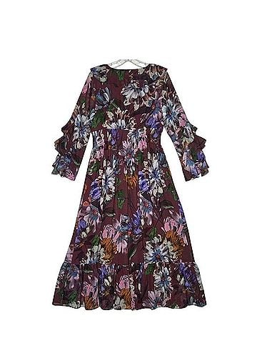 Soft Surroundings Floral Chiffon Ruffle Maxi Dress PS Boho Cottagecore Fairy Casual Dress (view 2)