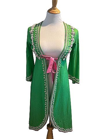 Lilly Pulitzer Green Cowrie Shell Pink Resort Swimsuit Cover Up (view 1)