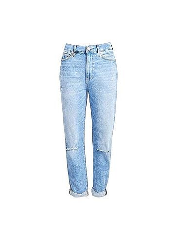 Ann Taylor LOFT Peitite High Rise Slim Pocket Boyfriend Jeans Jeans (view 1)