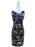 Milly 94% Polyamide 6% Elastane 100% Polyester Print Multi Color Black Pink Cocktail Dress Size 0 - photo 1