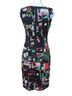 Milly 94% Polyamide 6% Elastane 100% Polyester Print Multi Color Black Pink Cocktail Dress Size 0 - photo 2
