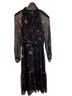 Ralph Lauren 100% Polyester Floral Black Red Pink Cocktail Dress Size 6 - photo 1