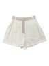 Meshki White Tan Dressy Shorts Size S - photo 2
