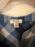 Dylan Plaid Blue White Sleeveless Blouse Size M - photo 3