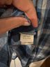 Dylan Plaid Blue White Sleeveless Blouse Size M - photo 5