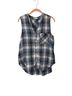Dylan Plaid Blue White Sleeveless Blouse Size M - photo 1