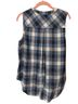 Dylan Plaid Blue White Sleeveless Blouse Size M - photo 2