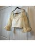 Fore White Short Sleeve Blouse Size M - photo 6