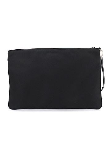 Prada Prada Clutch Handbag, Nylon &amp; Saffiano Leather, Black, 2VN012 (view 2)