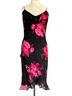 Express 100% Polyester 100% Polyester Floral Black Pink Cocktail Dress Size 9 - photo 1
