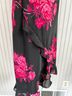 Express 100% Polyester 100% Polyester Floral Black Pink Cocktail Dress Size 9 - photo 5