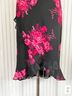 Express 100% Polyester 100% Polyester Floral Black Pink Cocktail Dress Size 9 - photo 3