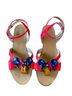 Boden 100% Leather Red Multi Color Orange Sandals Size 9 - photo 1
