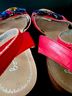 Boden 100% Leather Red Multi Color Orange Sandals Size 9 - photo 4