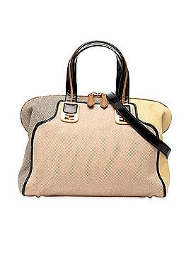 Fendi Small Canvas Colorblock Chameleon Satchel (view 1)