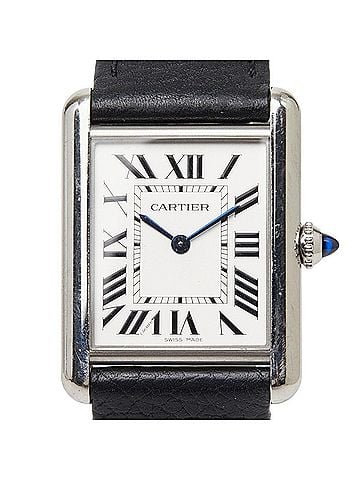 Cartier Cartier Tank Must LM WSTA0041 Quartz Watch, White Dial, Stainless Steel Strap, Leather Ladies' Watch. (view 1)