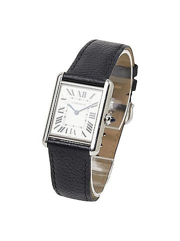 Cartier Cartier Tank Must LM WSTA0041 Quartz Watch, White Dial, Stainless Steel Strap, Leather Ladies' Watch. (view 2)