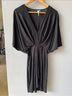 Elan Solid Black Silver Casual Dress Size M - photo 4