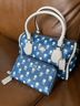 Coach Floral Blue White Leather Satchel One size - photo 9