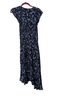 Parker 100% Polyester Floral Blue Black Cocktail Dress Size XXL - photo 2