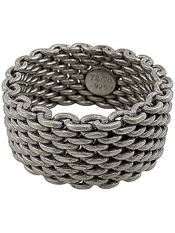 Tiffany & Co. Tiffany &amp; Co. Somerset Mesh Ring, Sterling Silver 925, Women's Ring (view 1)