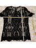7 For All Mankind 100% Polyester Black Gold Short Sleeve Top Size S - photo 5