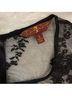 7 For All Mankind 100% Polyester Black Gold Short Sleeve Top Size S - photo 3