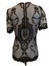 7 For All Mankind 100% Polyester Black Gold Short Sleeve Top Size S - photo 2