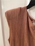Astr 100% Polyester Solid Brown Tan Casual Dress Size XL - photo 7