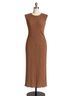 Astr 100% Polyester Solid Brown Tan Casual Dress Size XL - photo 1