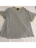 W5 Stripes White Blue Yellow Short Sleeve Blouse Size 1X - photo 3