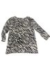 Chico's Animal Print Black White Long Sleeve Blouse Size 1 - photo 1