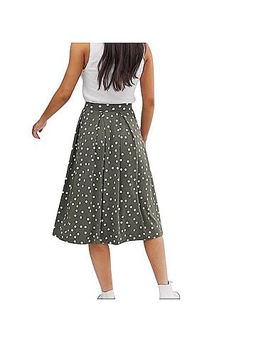 ASOS Midi Skirt with Box Pleat Casual Skirt (view 2)