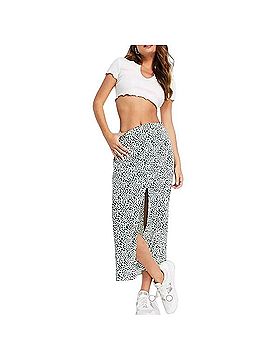ASOS DESIGN midi skirt with thigh split Casual Skirt (view 1)