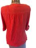 Deletta Red Long Sleeve Blouse Size M - photo 2