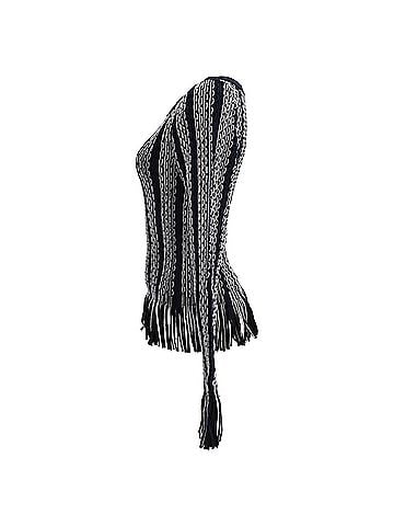 Alaïa Alaïa Fringed Sweater in Black Wool (view 2)