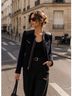 IRO 30% Wool 70% Acrylic 100% Lambskin 65% Polyester 35% Cotton Black Jacket Size 6 - photo 4