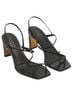 Sandro 100% Leather Animal Print Snake Print Black Heels Size EU 36 - photo 1