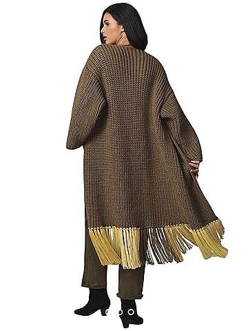 Anthropologie Long Fringe Cardigan Sweater Cardigan (view 2)
