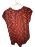 41Hawthorn 100% Polyester Floral Red Short Sleeve Blouse Size M - photo 2