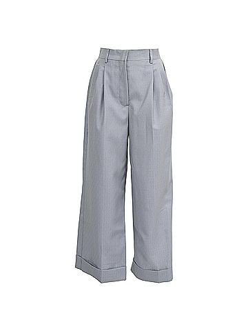Fendi Fendi Straight Leg Pants in Light Blue Wool (view 1)