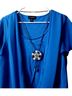 I.N. Studio Blue Short Sleeve Blouse Size XL (petite) - photo 4