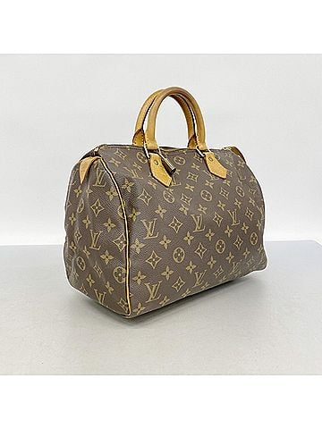 Louis Vuitton Louis Vuitton Monogram Speedy 30 Handbag M41108 Brown Women's (view 2)