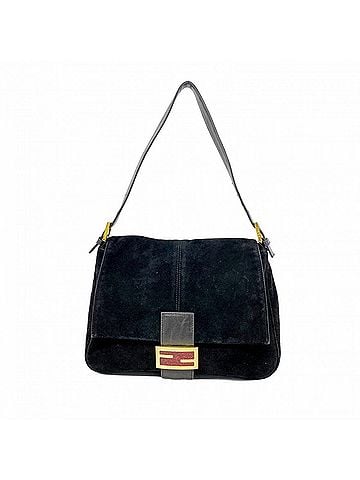 Fendi Fendi Mamma Bucket Suede Handbag, Black, Women's (view 1)