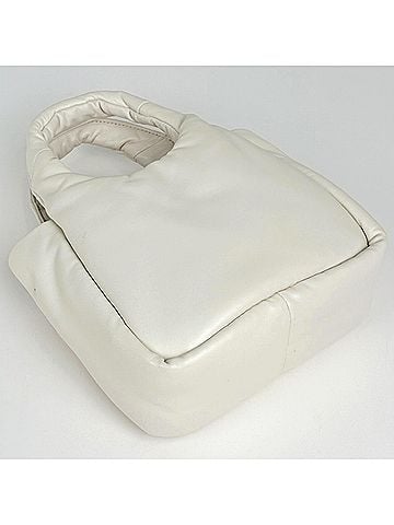 Prada Prada PRADA Logo Plate Handbag 2-Way Shoulder Bag Padded Leather White 1BA359 Women's (view 2)