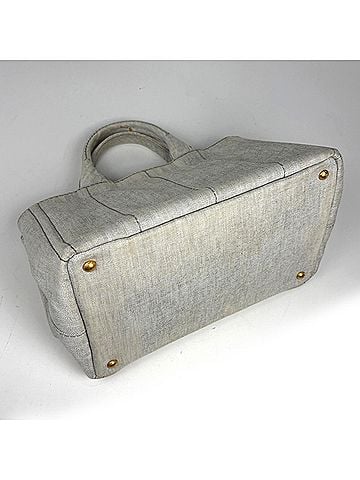 Prada Prada Canapa Tote 2-Way Bag, Denim, Light Gray, Women's (view 2)